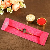 Thumbnail for Serene Lord Krishna Rakhi & Kaju Roll Box - Distacart