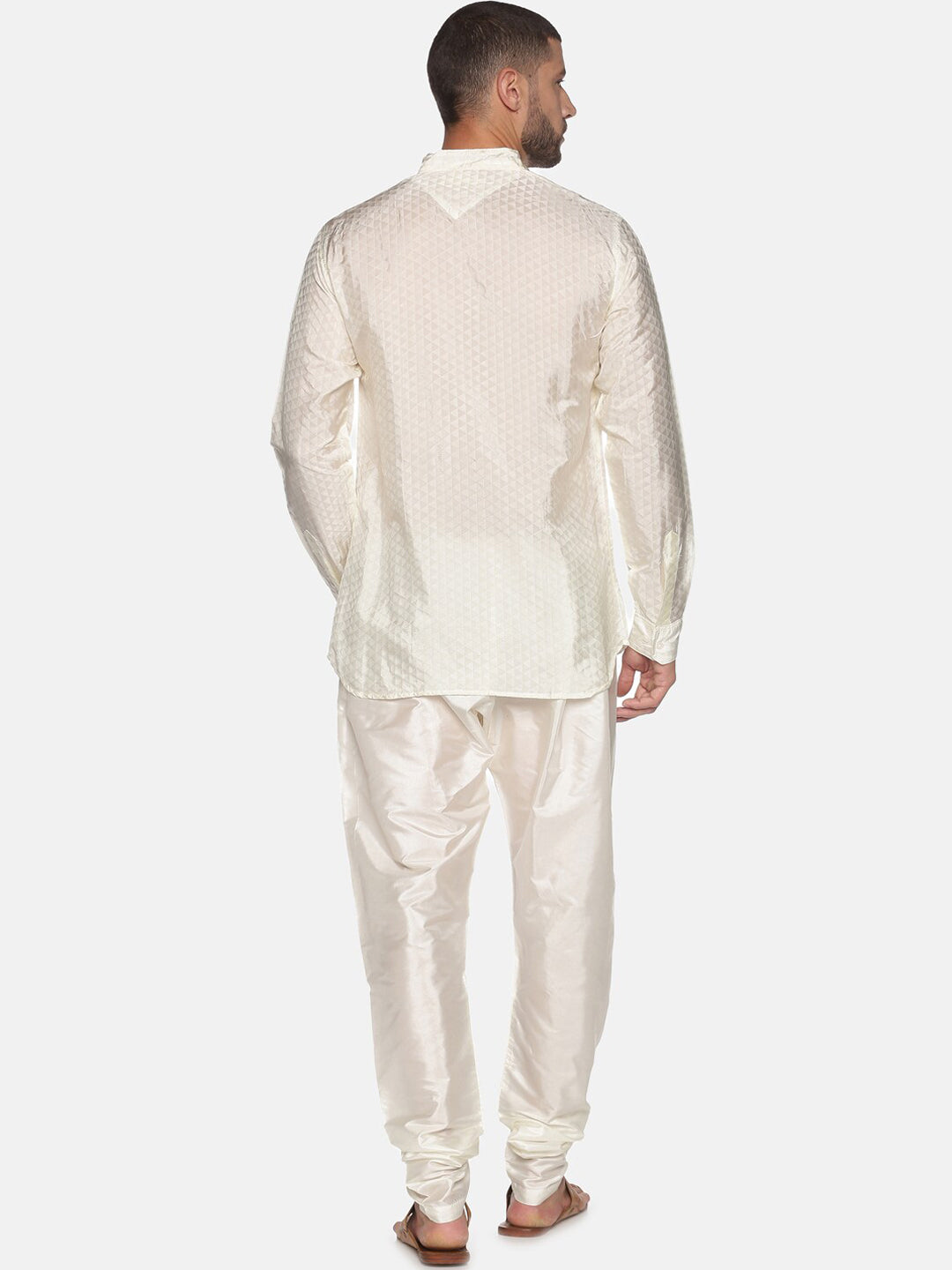 Sethukrishna Cream-Coloured Kurta with Pyjamas For Men - Distacart