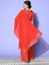 Thumbnail for HERE&NOW Women Bandhani Polyester Fusion Bottom Kurta Set - Distacart