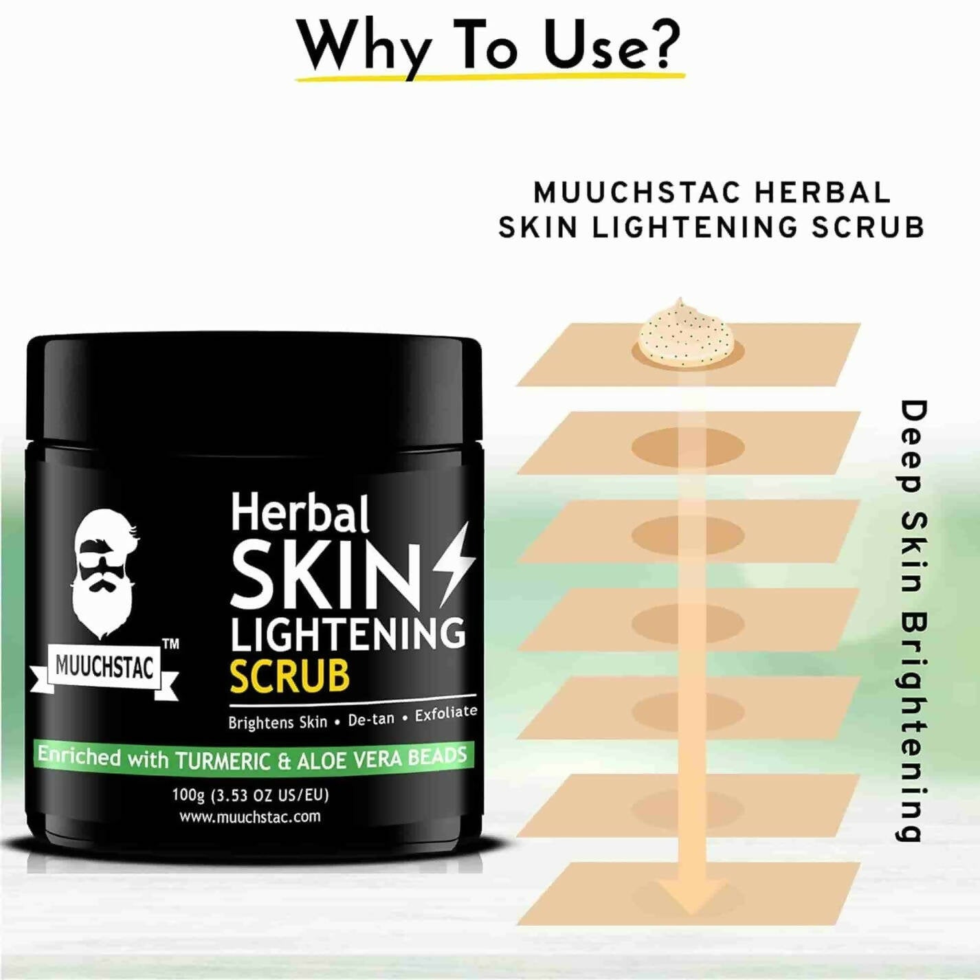 Muuchstac Herbal Skin Lightening Scrub - Distacart