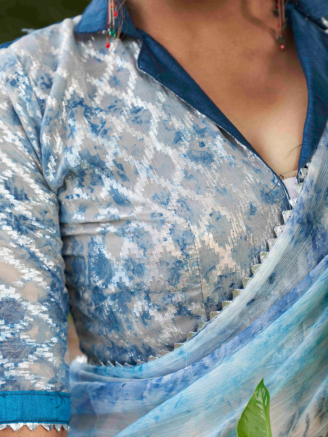 Tikhi Imli Tie and Dye Chiffon Saree - Distacart