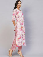 Thumbnail for Kalini Floral Printed Regular Kurta With Trousers - Distacart