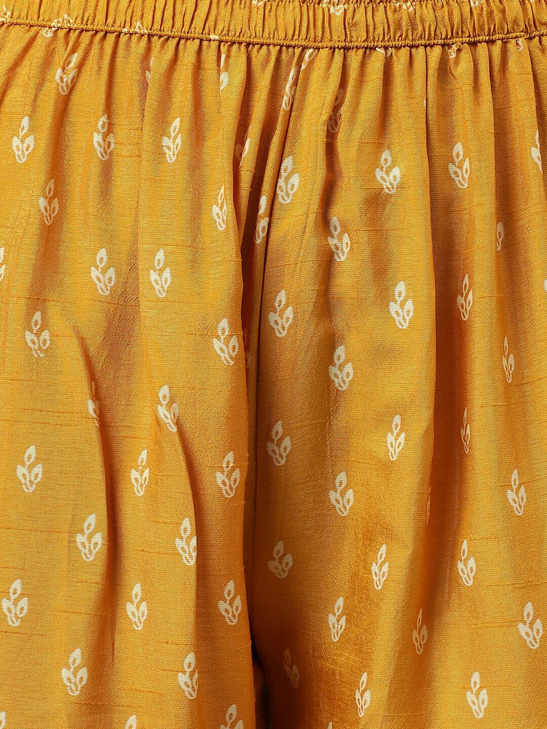 Khushal K Bandhani Printed Shirt Collar Kurta with Palazzos - Distacart