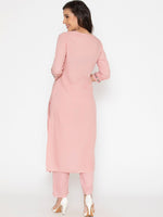 Thumbnail for Kalini Ethnic Motifs Embroidered Thread Work Kurta with Trousers & Dupatta - Distacart