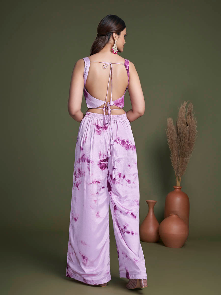Myra Purple Koti Style Silk and Georgette Embroidered Palazo Suit - Distacart