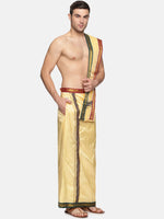 Thumbnail for Sethukrishna Men Beige Solid Dhotis - Distacart