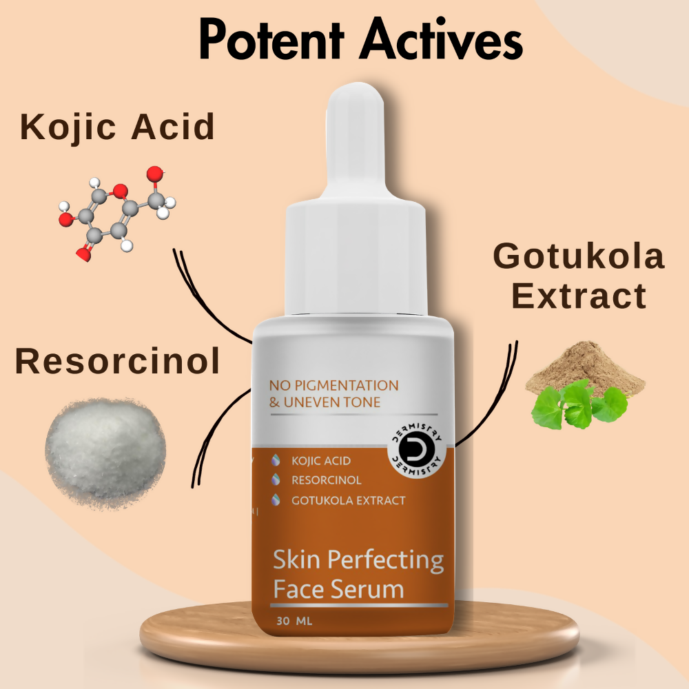 Dermistry Skin Perfecting Fairness Face Serum Resorcinol Kojic Acid Hyper Pigmentation Uneven Tone - Distacart