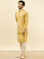 Thumbnail for Manyavar Ethnic Motifs Woven Design Regular Kurta with Pyjamas - Distacart