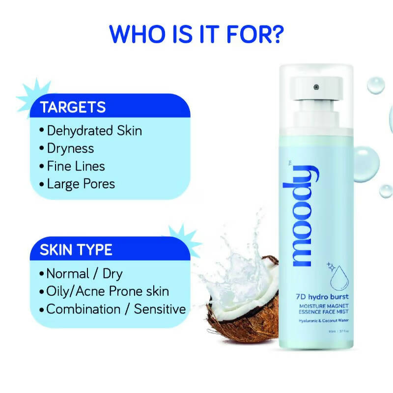 Moody 7D Hydro Burst Moisture Magnet Essence Face Mist - Distacart