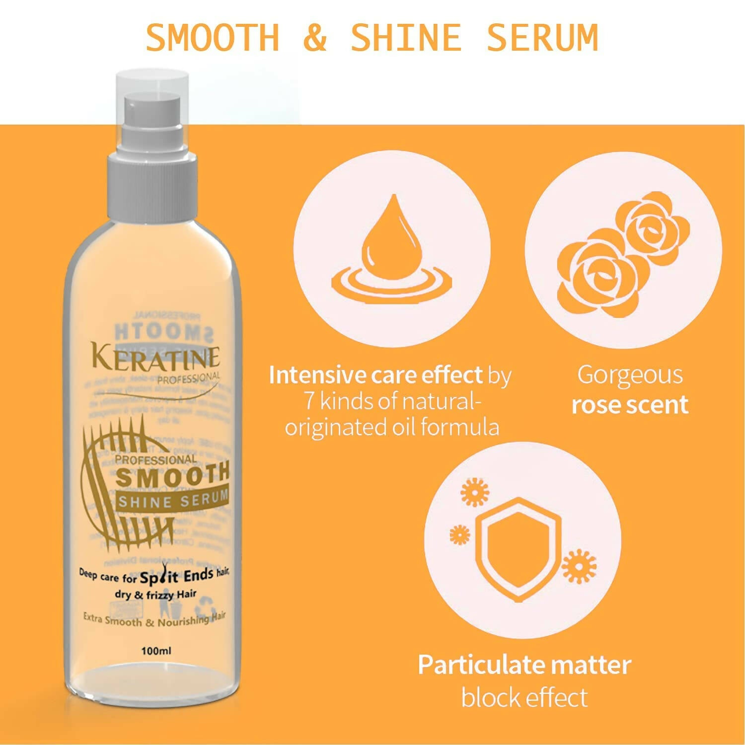 Keratine Professional Smooth Shine Hair Serum - Distacart