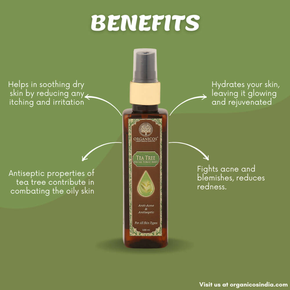Organicos Tea Tree Facial Tonic Mist - Distacart