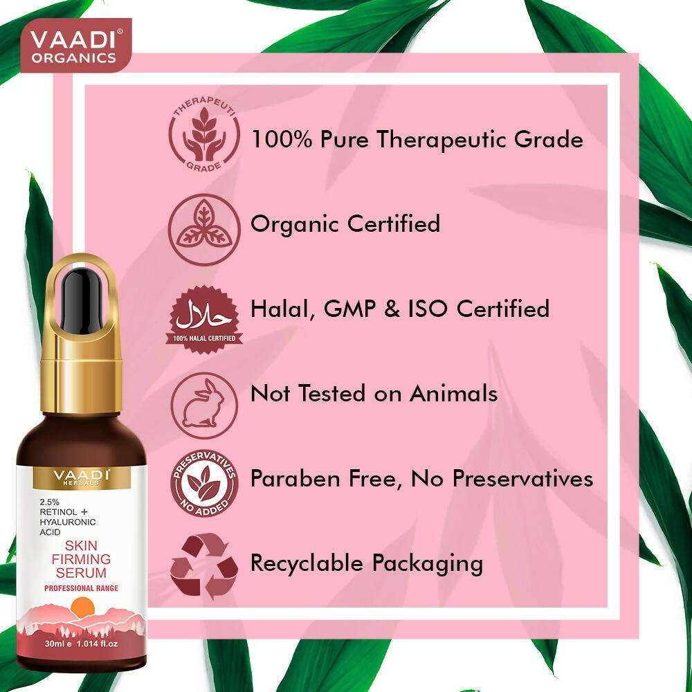 Vaadi Herbals Skin Firming Serum With 2.5% Retinol & Hyaluronic Acid - Distacart