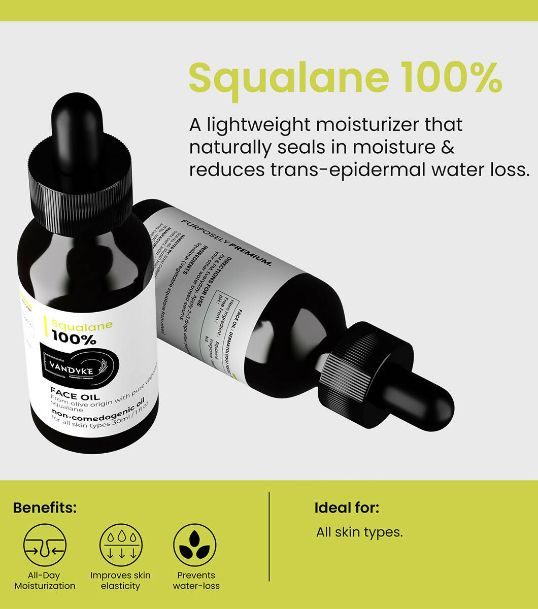 Vandyke Squalane 100% Face Oil - Distacart