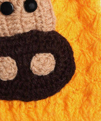 Thumbnail for Chutput Kids Woollen Hand Knitted Giraffe Face Detailed Cap - Yellow - Distacart