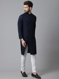 Thumbnail for Even Apparels Blue Sherwani Kurta With Asymetrical Cut - Distacart