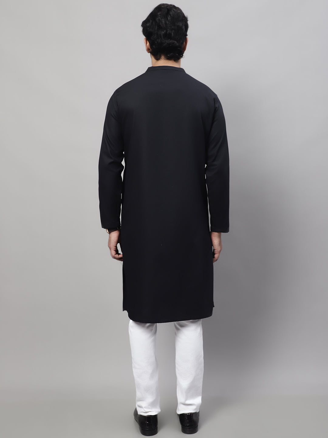 Even Apparels Black Sherwani Kurta With Asymetrical Cut - Distacart