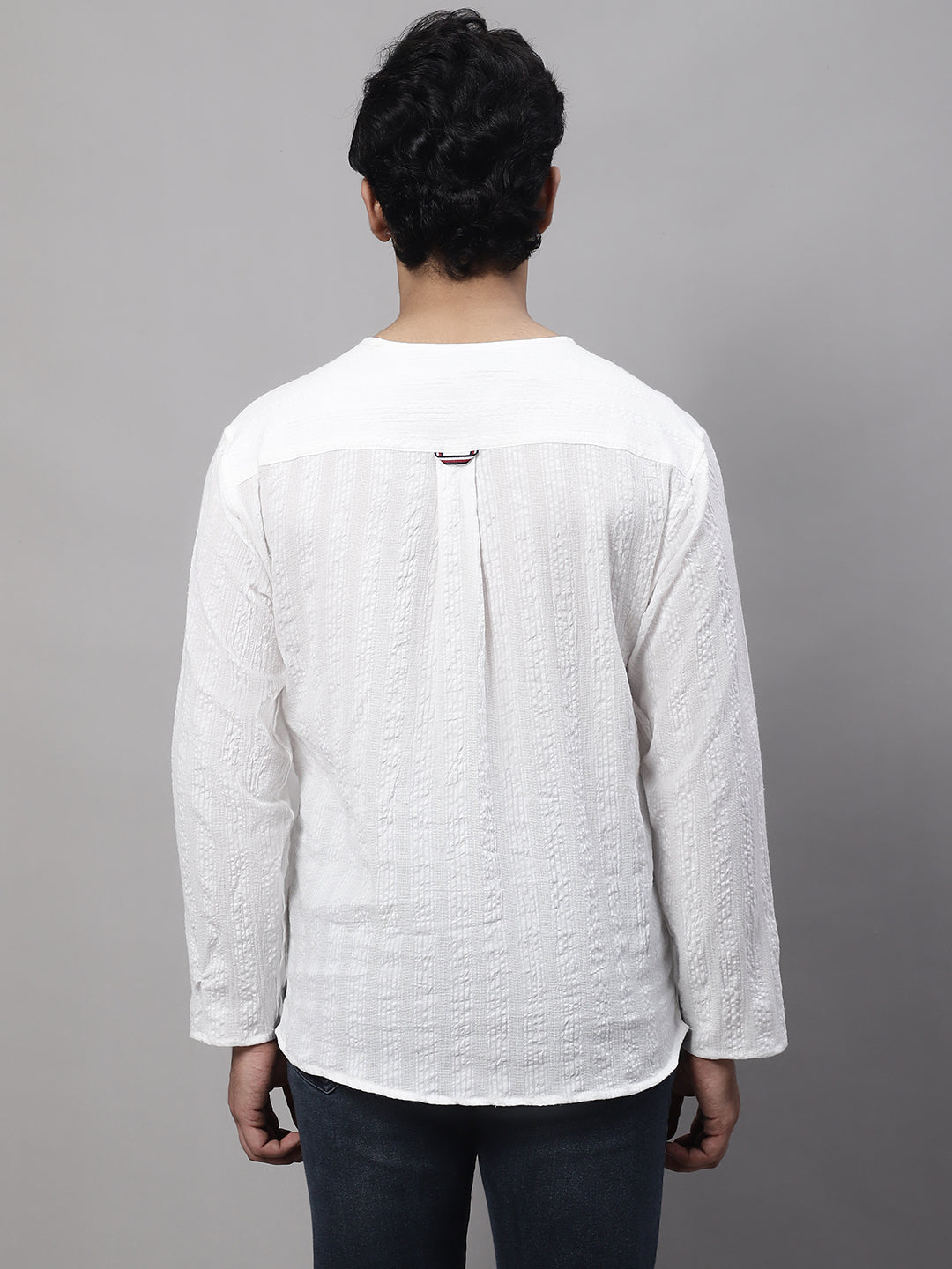 Even Apparels White Pure Cotton Open Neck Kurta - Distacart