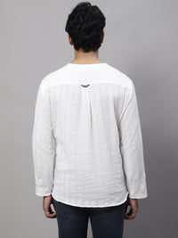 Thumbnail for Even Apparels White Pure Cotton Open Neck Kurta - Distacart