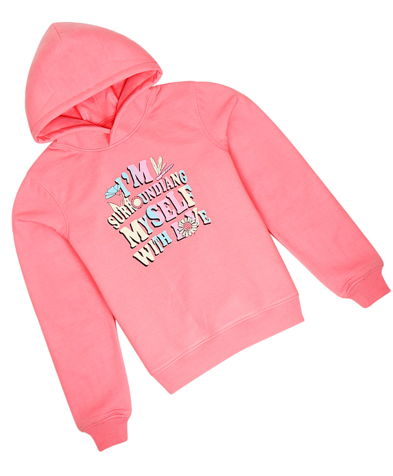 Girls Printed Hooded Sweatshirt - Mini Marvels - Distacart