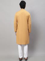 Thumbnail for Even Apparels Mustard Sherwani Kurta With Asymetrical Cut - Distacart