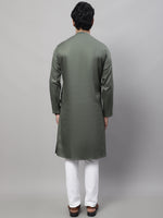 Thumbnail for Even Apparels Green Sherwani Kurta With Asymetrical Cut - Distacart