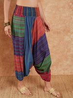 Thumbnail for InWeave Women's Blue Multi Colour Harem Pant - Distacart