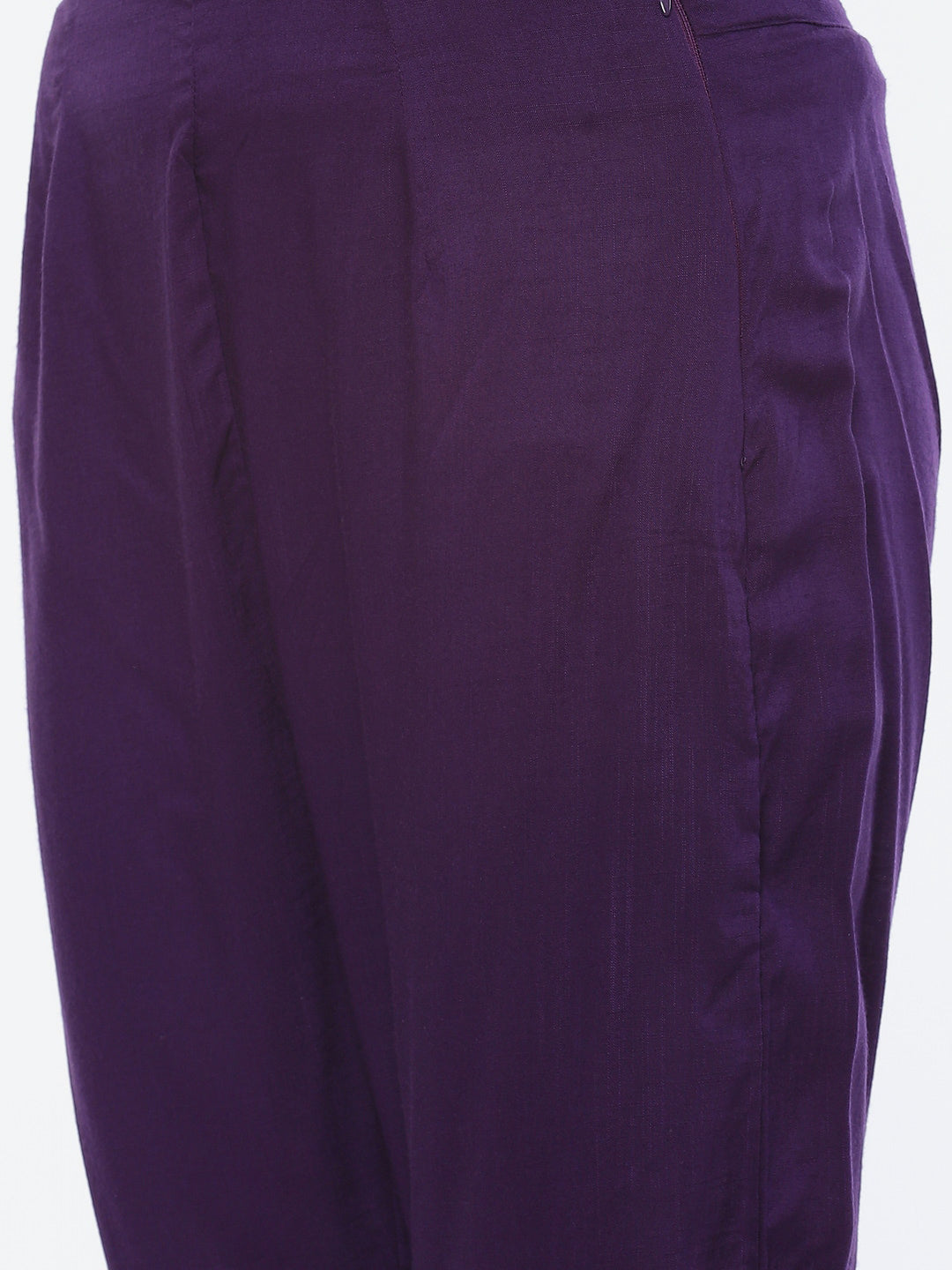 Biba Women Violet Ethnic Motifs Printed Kurta with Trousers & With Dupatta - Distacart