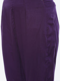 Thumbnail for Biba Women Violet Ethnic Motifs Printed Kurta with Trousers & With Dupatta - Distacart