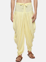 Thumbnail for Sethukrishna Men Yellow Solid Dhoti Pant - Distacart