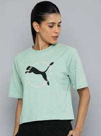 Thumbnail for Puma Pure Cotton Relaxed Fit Brand Logo Printed Raglan Sleeves Outdoor T-shirt - Distacart