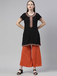 Thumbnail for Souchii Red Knitted Ethnic Palazzos - Distacart