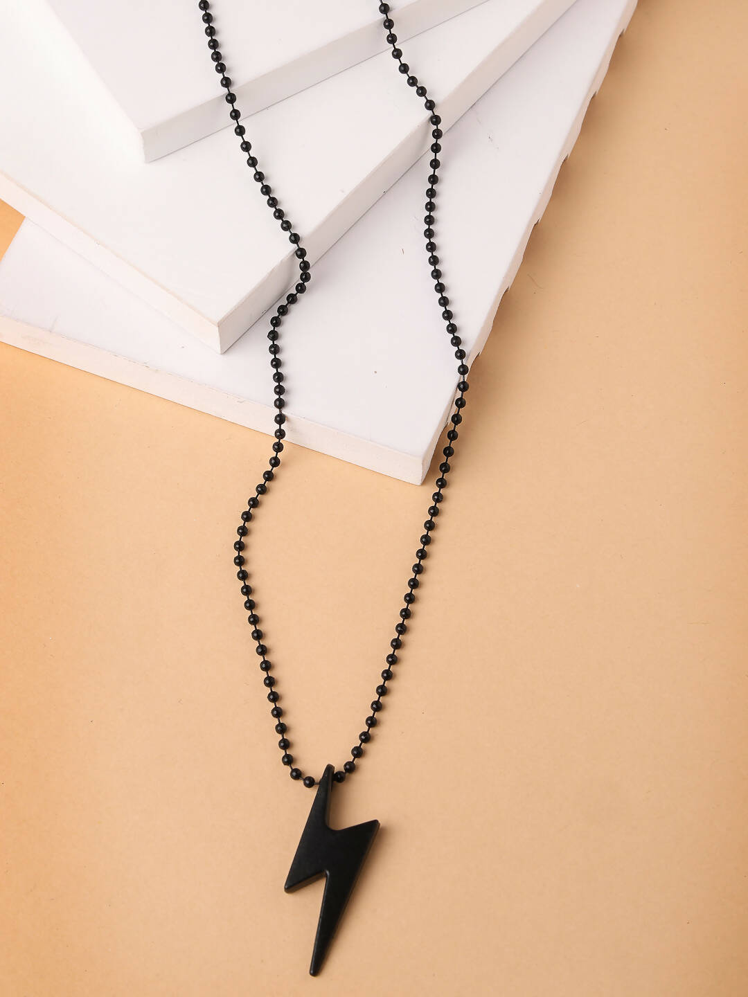 NVR Men Black Plated Flash Pendent With Chain - Distacart