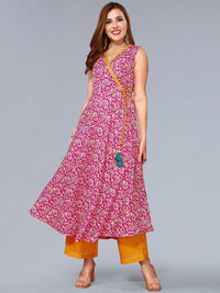 Thumbnail for Kalini Ethnic Motifs Printed Angrakha Kurta & Trousers With Dupatta - Distacart
