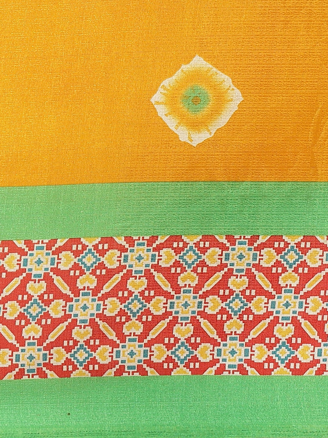 Saree Mall Mustard Yellow Dyed Saree - Distacart