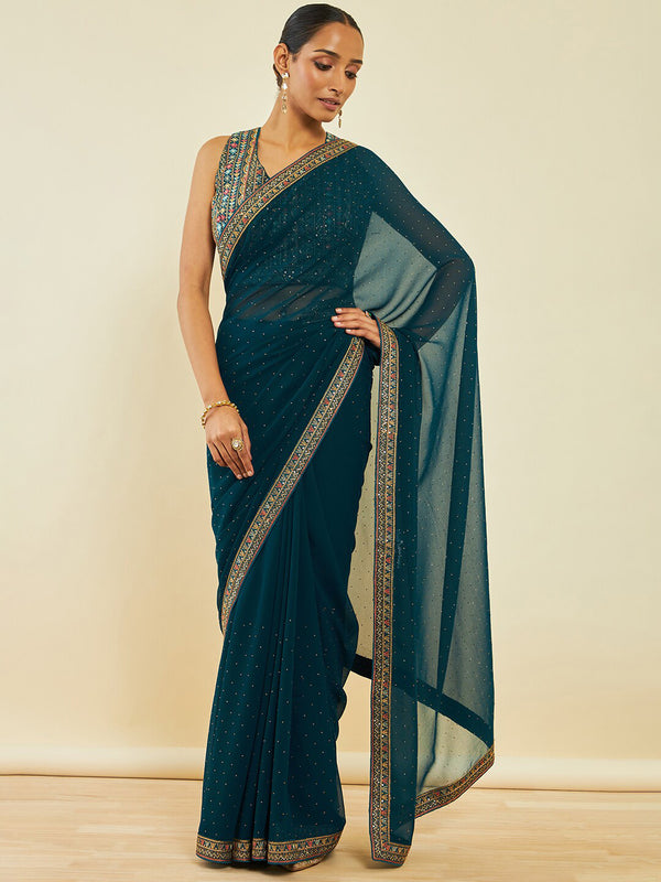 Soch Embellished Beads and Stones Saree - Distacart