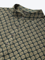Thumbnail for Sojanya Men Green Ethnic Motifs Kurta with Churidar & Nehru Jacket - Distacart