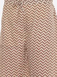 Thumbnail for Biba Women Beige Ethnic Motifs Printed Kurta with Palazzos - Distacart