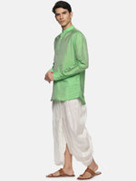 Thumbnail for Sethukrishna Men Green Kurta with Dhoti Pants - Distacart