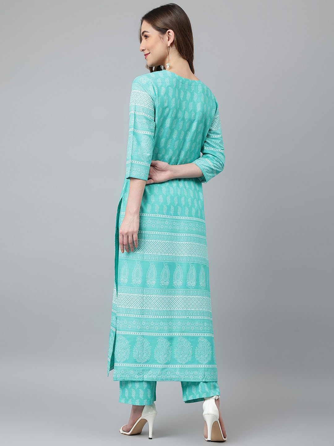 Khushal K Women Ethnic Motifs Printed Kurta with Palazzos - Distacart