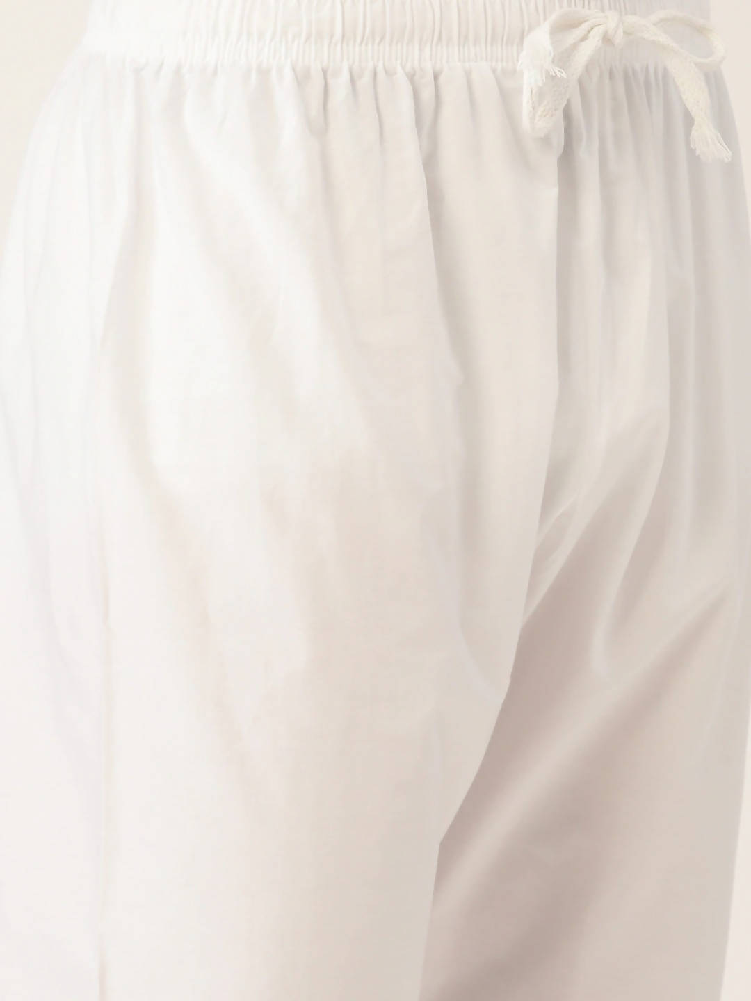 Manyavar Men Peach-Coloured & White Self Design Kurta with Churidar - Distacart