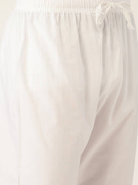 Thumbnail for Manyavar Men Peach-Coloured & White Self Design Kurta with Churidar - Distacart