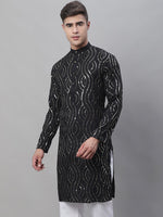 Thumbnail for Sojanya Sequined Mandarin Collar Pure Cotton Kurta - Distacart