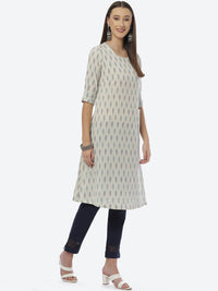 Thumbnail for Biba Women Off White Ethnic Motifs Kurta - Distacart
