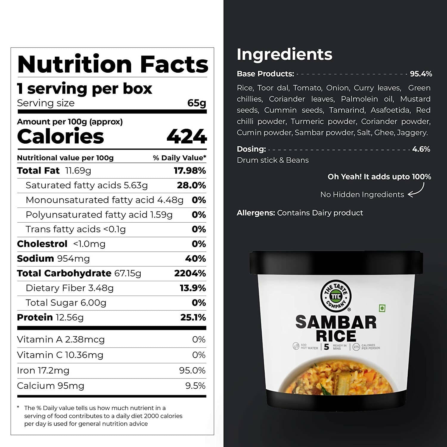 The Taste Company Sambar Rice - Distacart