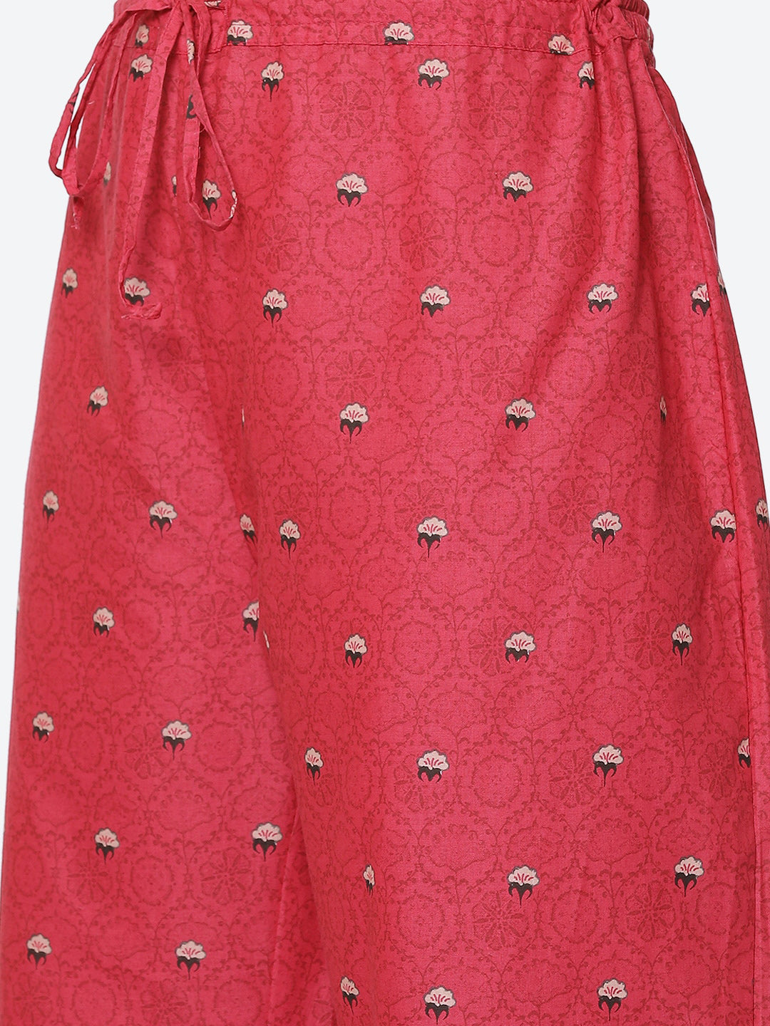 Biba Women Red Ethnic Motifs Striped Kurta with Palazzos & With Dupatta - Distacart