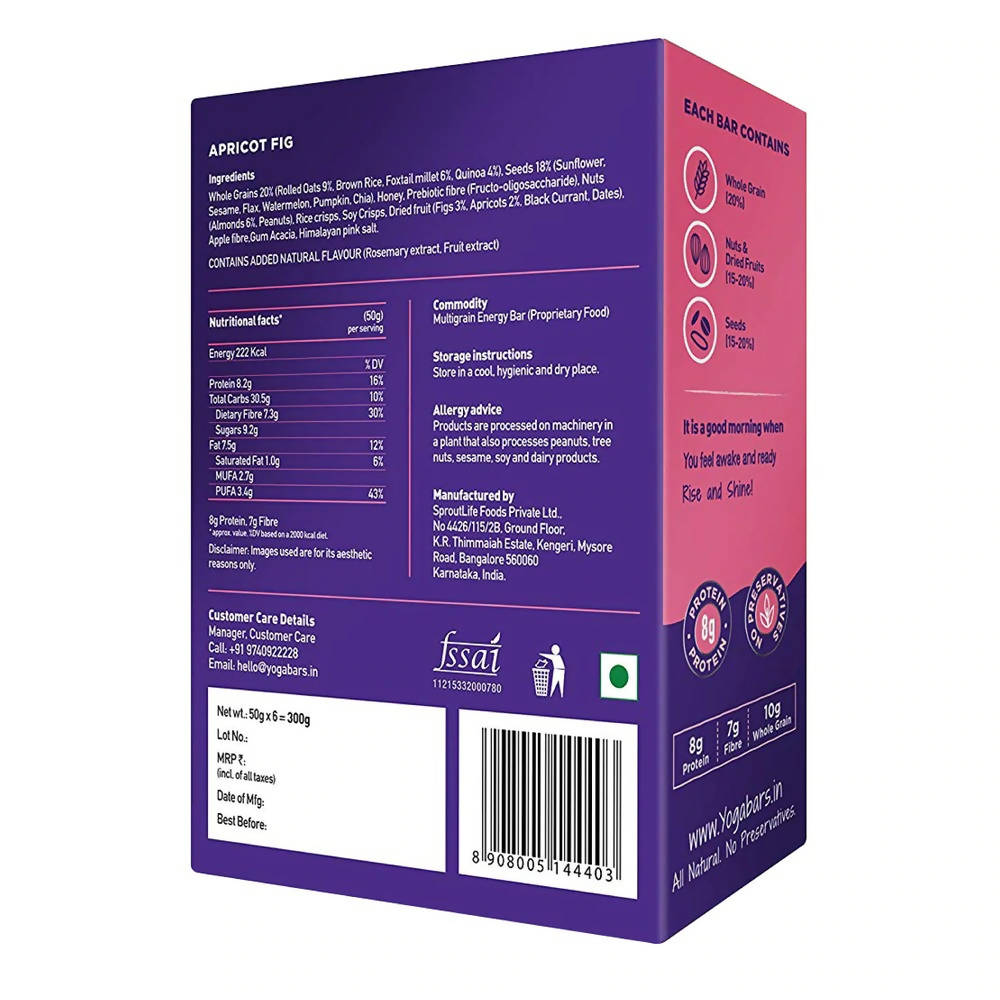 Yoga Bar Apricot Fig Breakfast Protein Bar