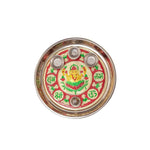 Thumbnail for Tied Ribbons Red & Green Printed Pooja Thali With Attached Incense Diya Tilak Holder - Distacart