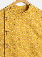 Thumbnail for Manet Ethnic Full Sleeves Candy Printed Shirt - Yellow - Distacart