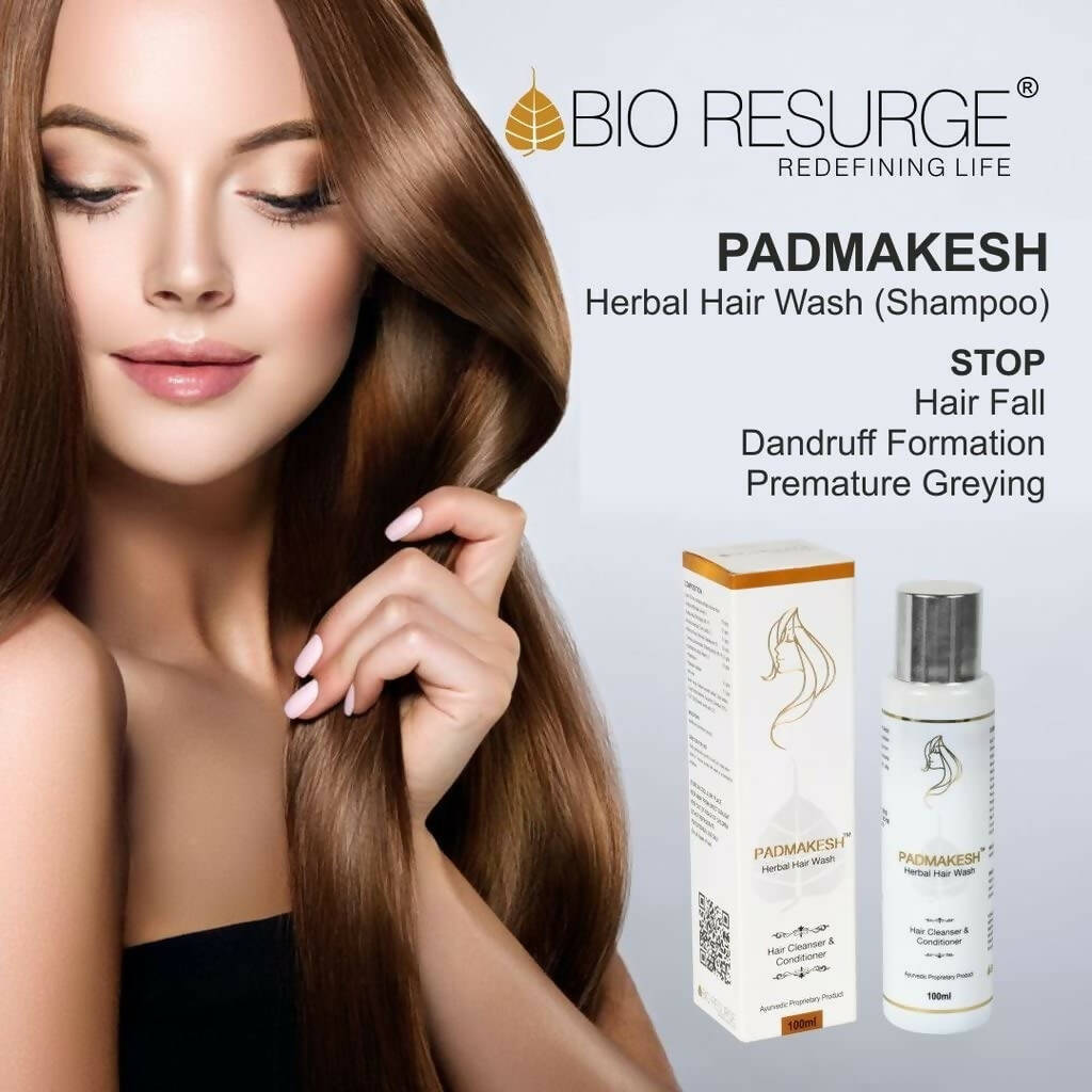 Bio Resurge Life Padmakesh Herbal Hair Wash - Hair Cleanser And Conditioner - Distacart