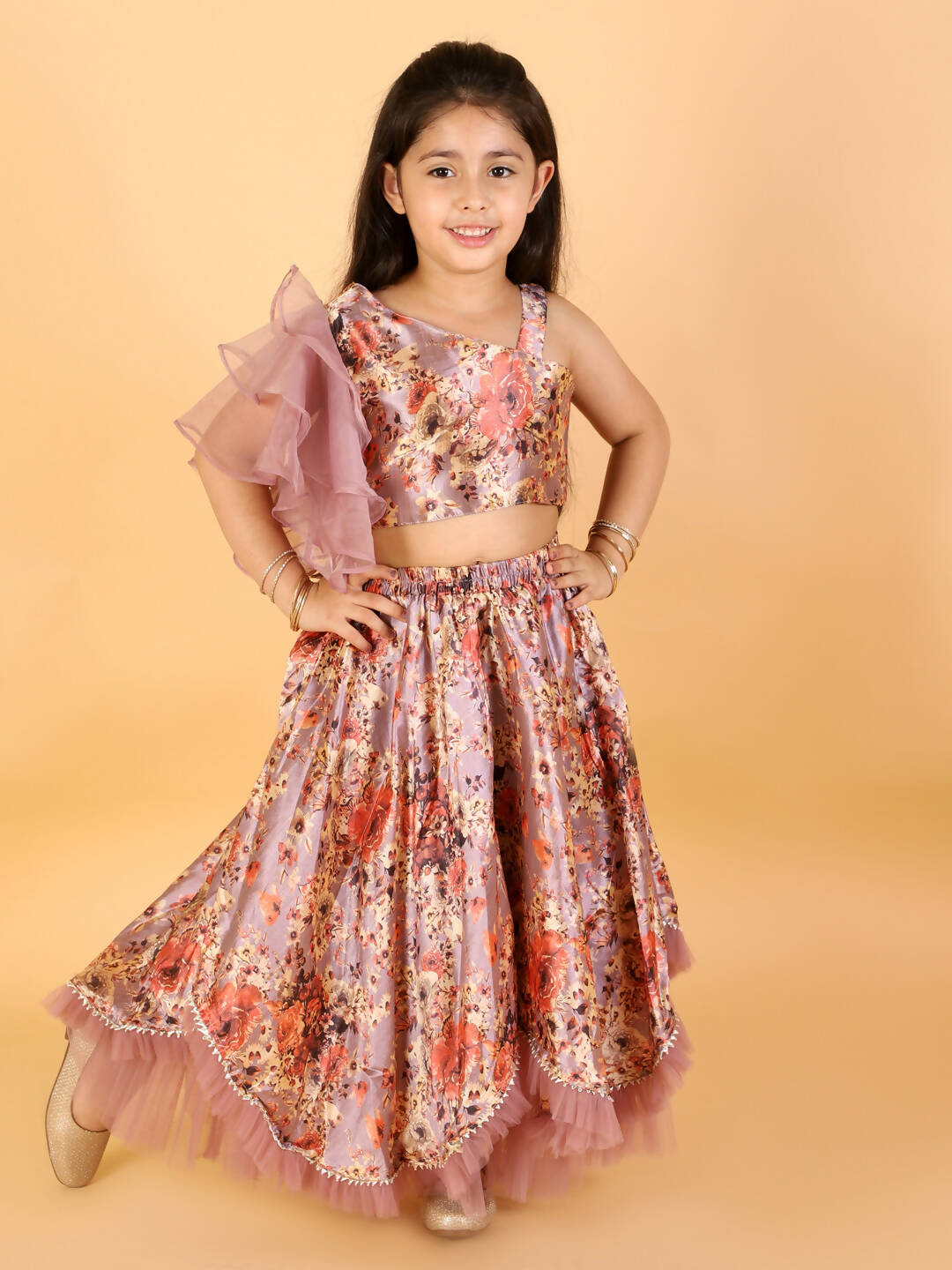 Lil Drama Girls Ghaghra Choli Set - Multi - Distacart